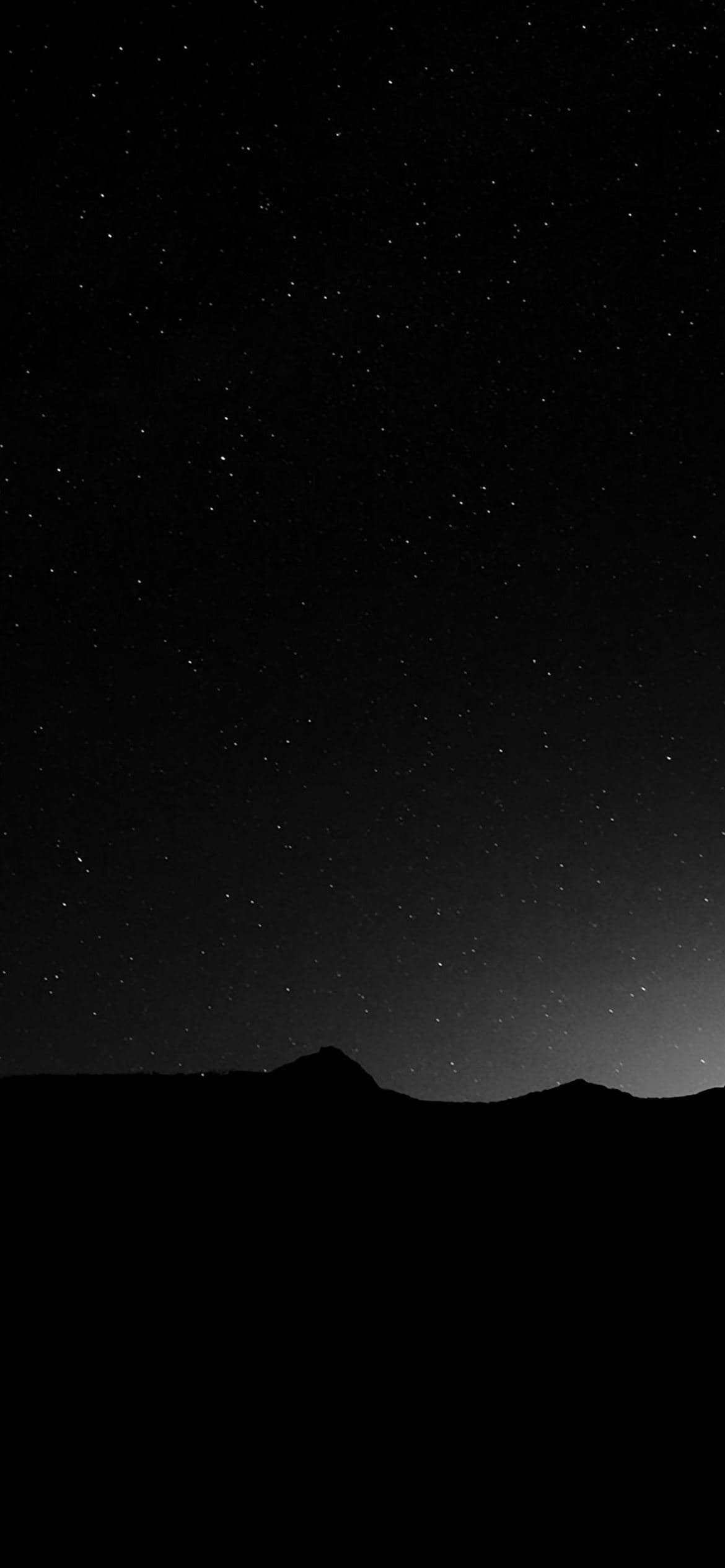 Dark Night Sky Silent Wide Mountain Star Shining Iphone 13 Pro