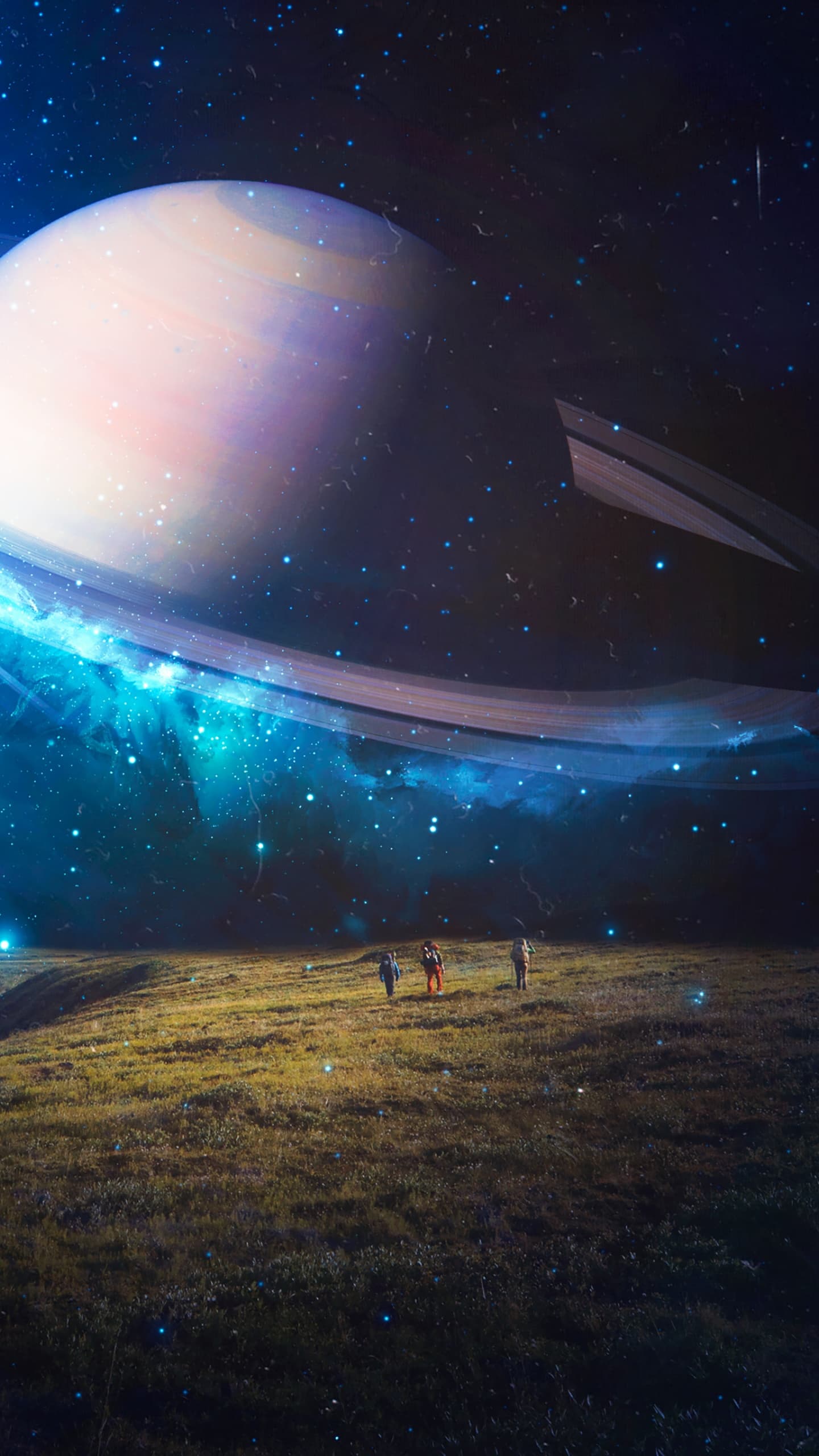 Exploring Saturn Planet Surreal Time Travel Space x