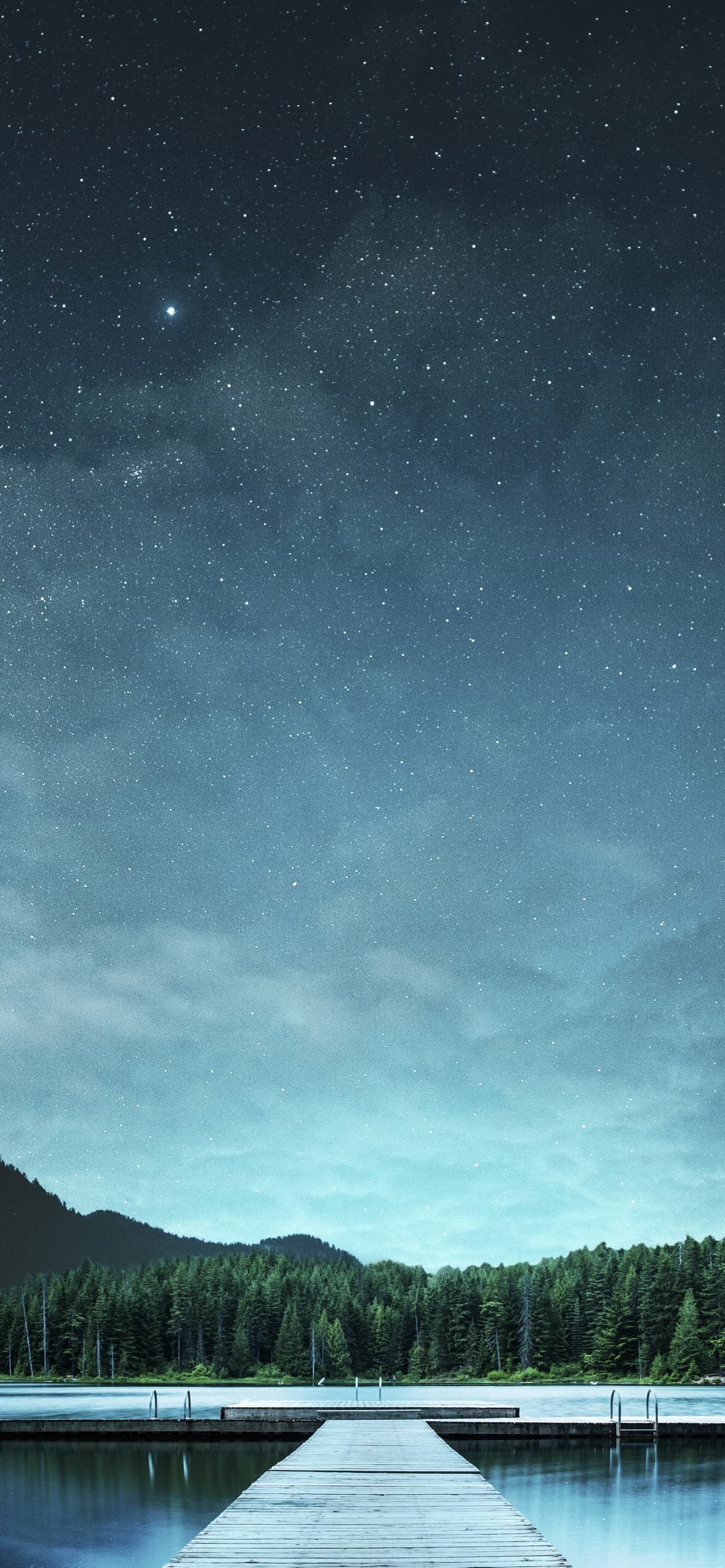 Jetty Lake Night Sky Landscape 5k 8k x