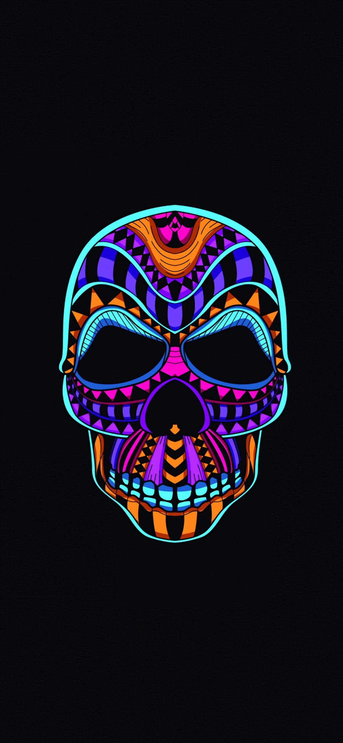 Skull Dark Minimal 4k