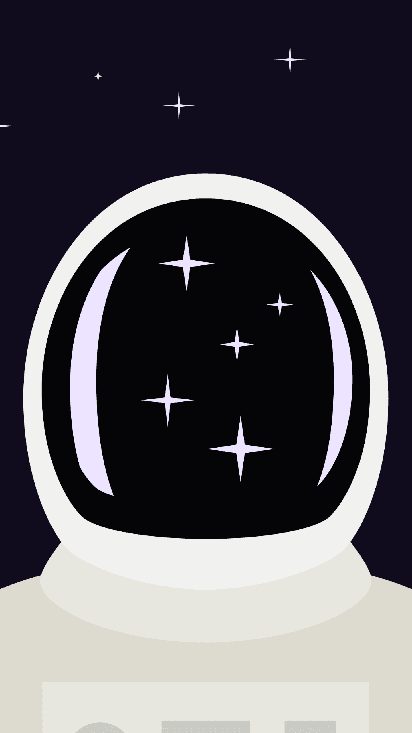 Astronaut Spaceman Suit Digital Art Purple Background Stars x
