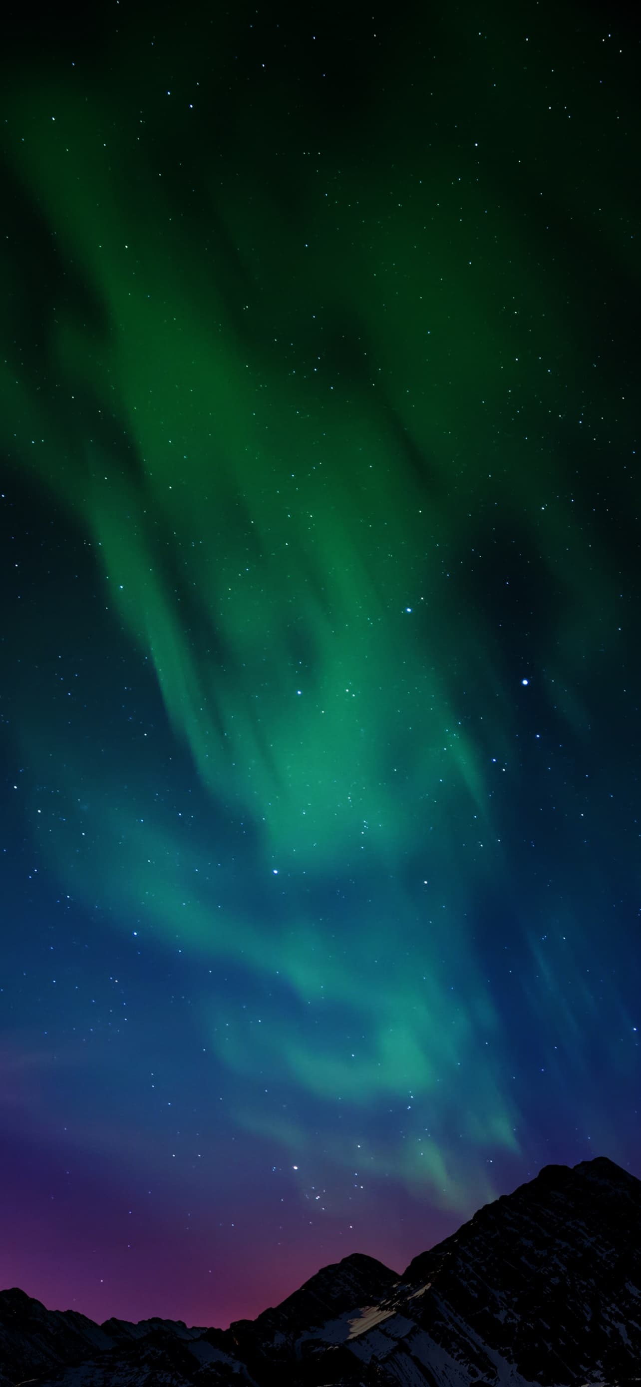 Aurora Borealis Northern Lights Mountain Range Night Time x