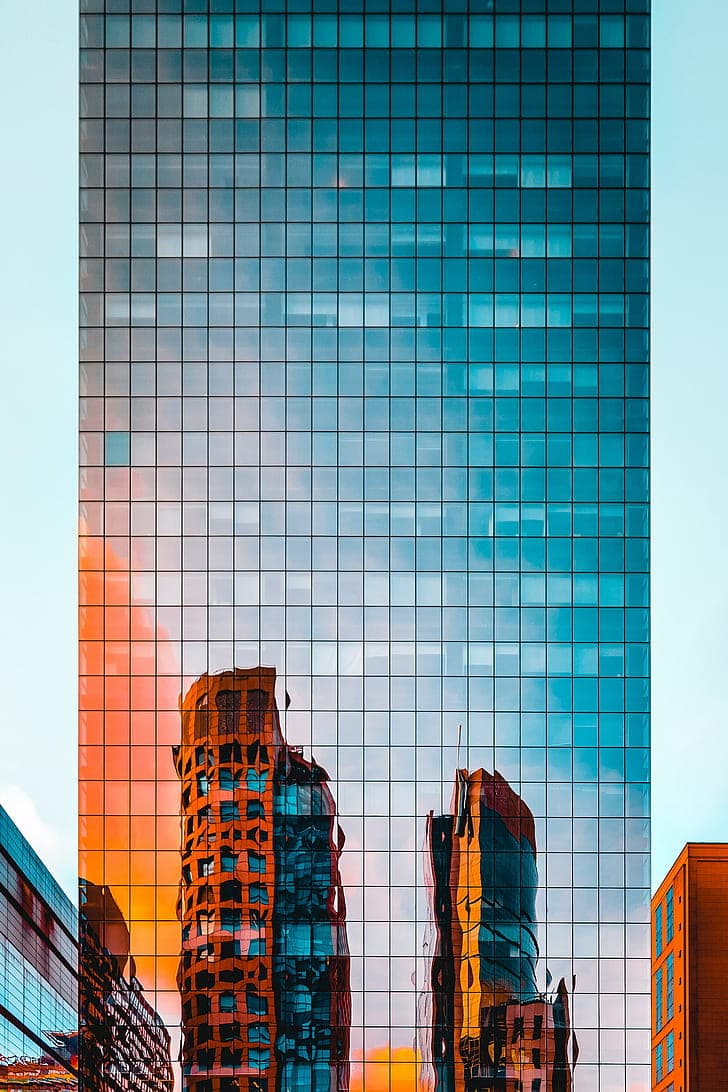 Building Architecture Reflection Urban Sunset Hd Wallpaper Preview - free HD phone wallpaper for iPhone and Android, 1284x2778