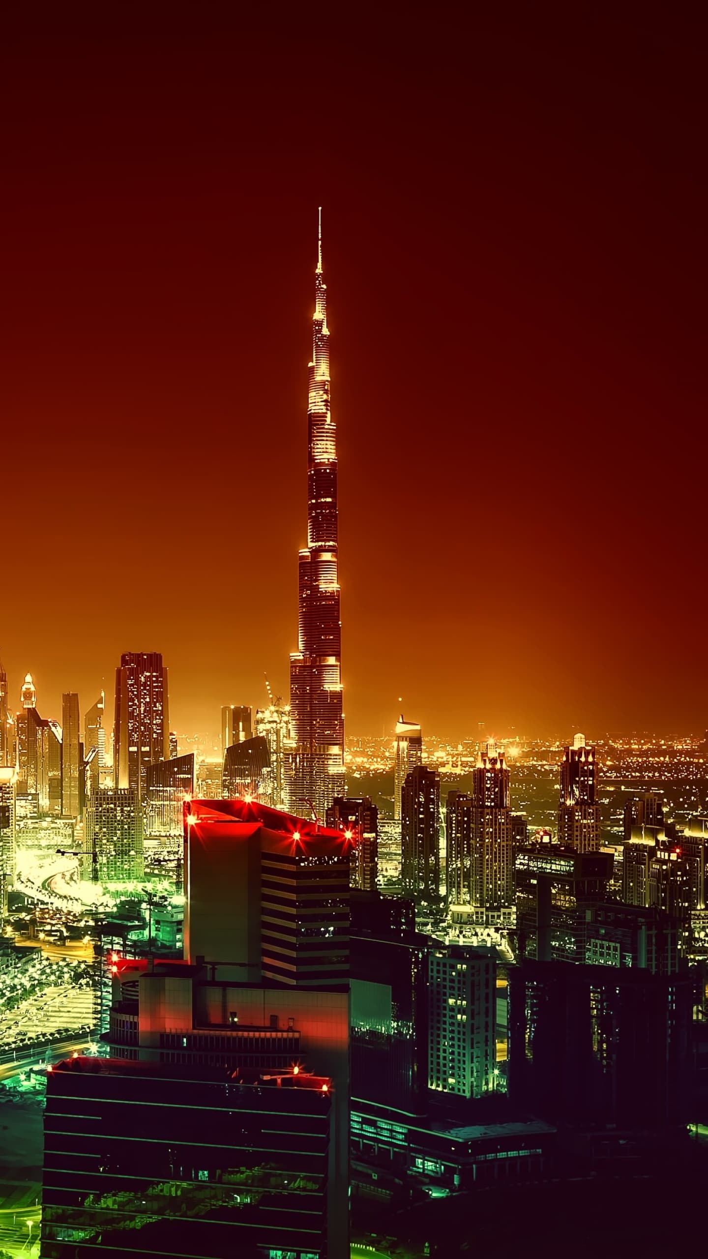 Burj Khalifa Dubai United Arab Emirates City Skyline x - free HD phone wallpaper for iPhone and Android, 1284x2778