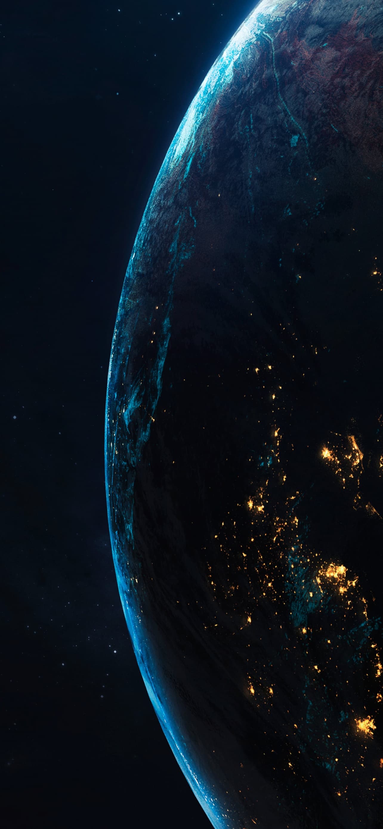 Earthlike Planet Space Ship Universe Closeup Blue x - free HD phone wallpaper for iPhone and Android, 1284x2778