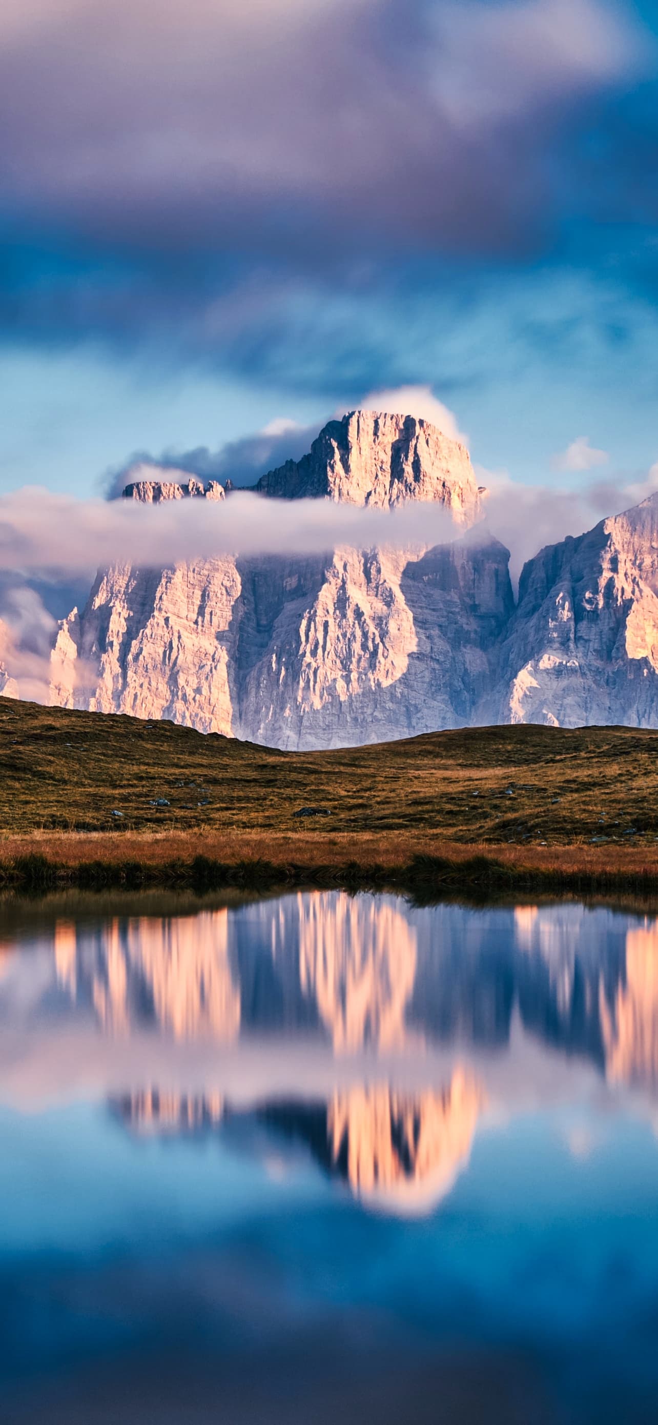 Lago Delle Baste Lake Mountains Landscape Reflection Italy x - free HD phone wallpaper for iPhone and Android, 1284x2778