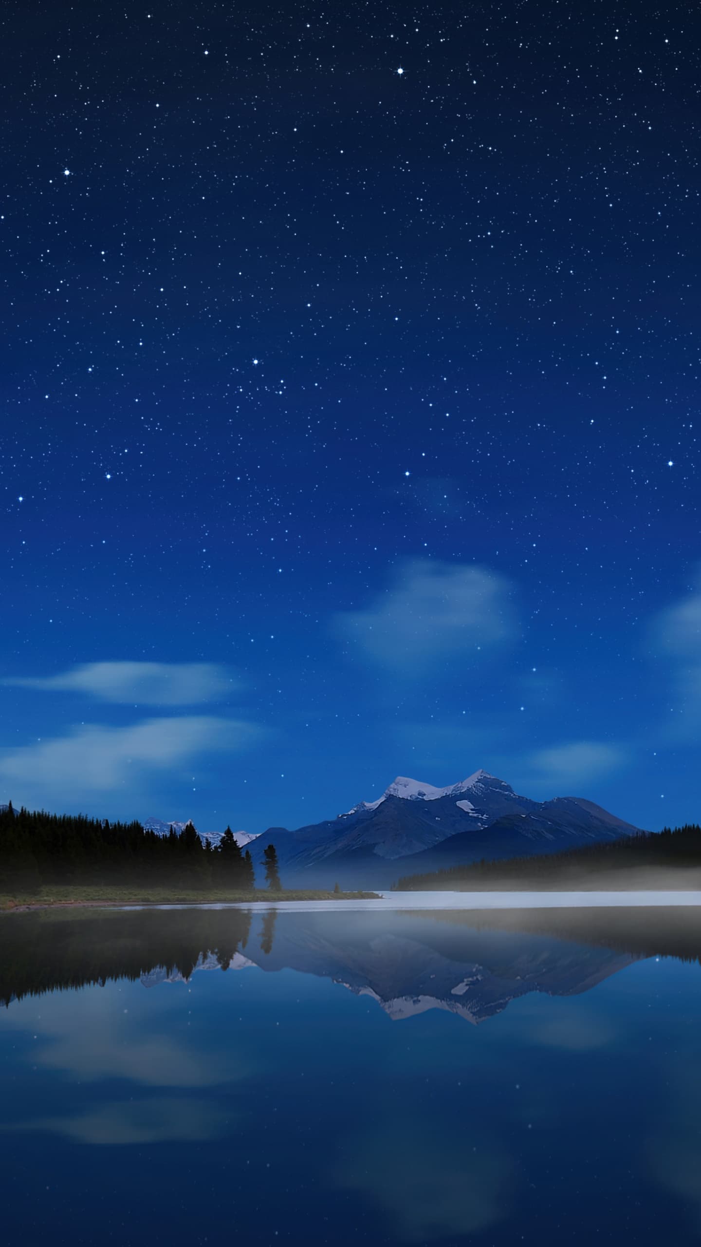 Maligne Lake Jasper National Park Alberta Canada Starry Sky x - free HD phone wallpaper for iPhone and Android, 1284x2778