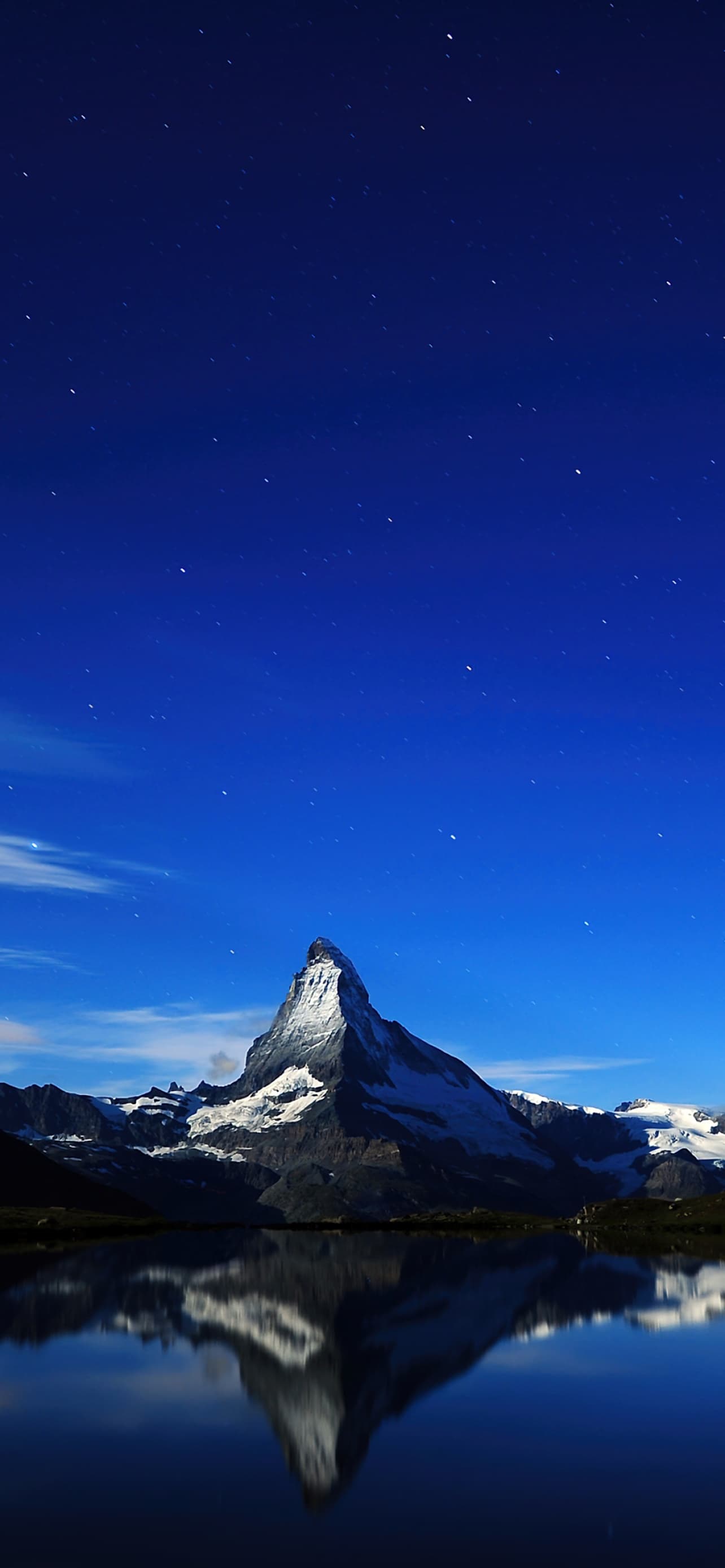 Matterhorn Alps Mountains Night Dark Silhouette Panorama x - free HD phone wallpaper for iPhone and Android, 1284x2778