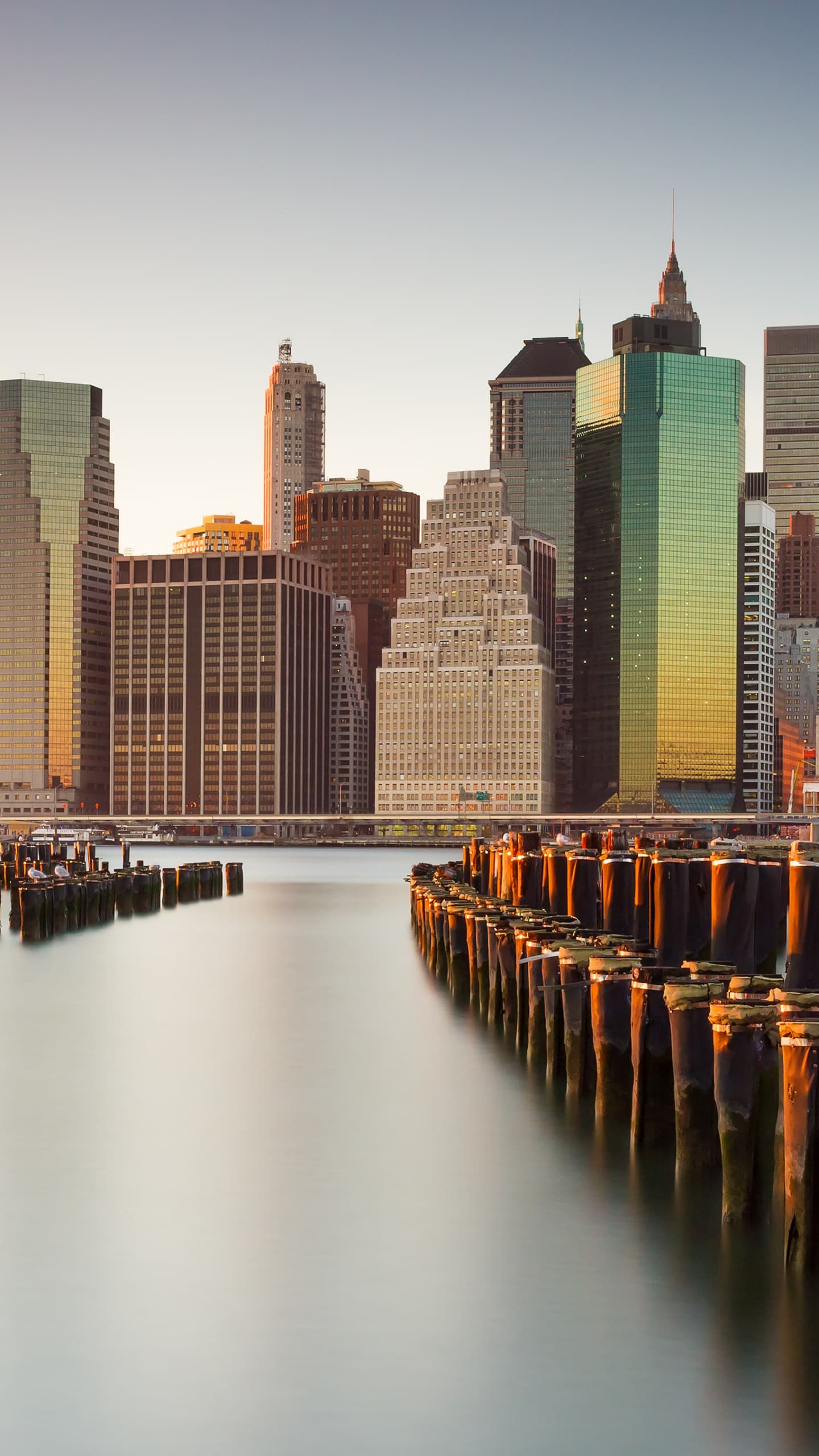 New York City Skyline Skyscrapers Cityscape Sunset Evening x 35 - free HD phone wallpaper for iPhone and Android, 1284x2778