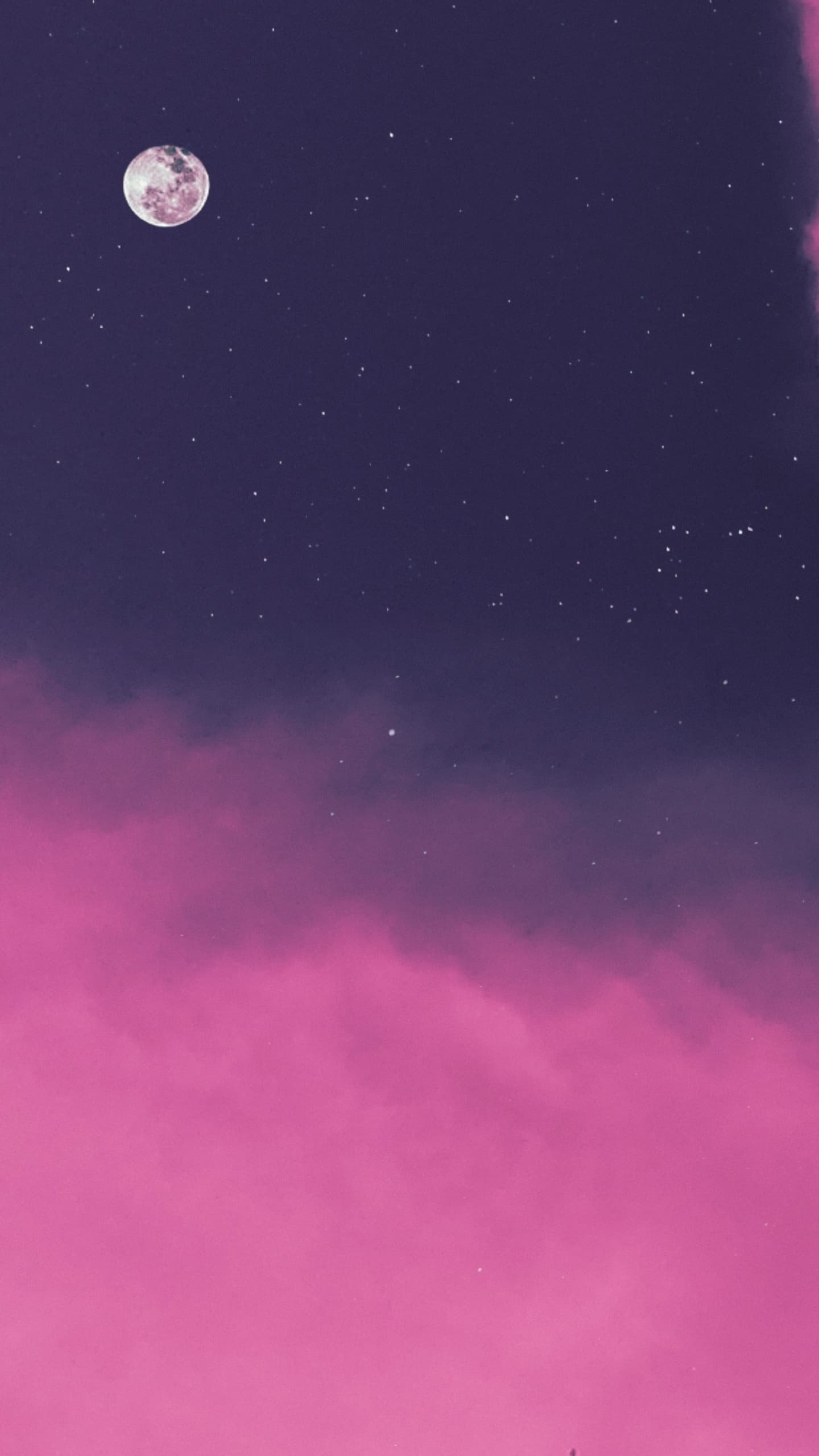 Pink Clouds Moon Sky View Purple Background Stars Lunar x - free HD phone wallpaper for iPhone and Android, 1284x2778