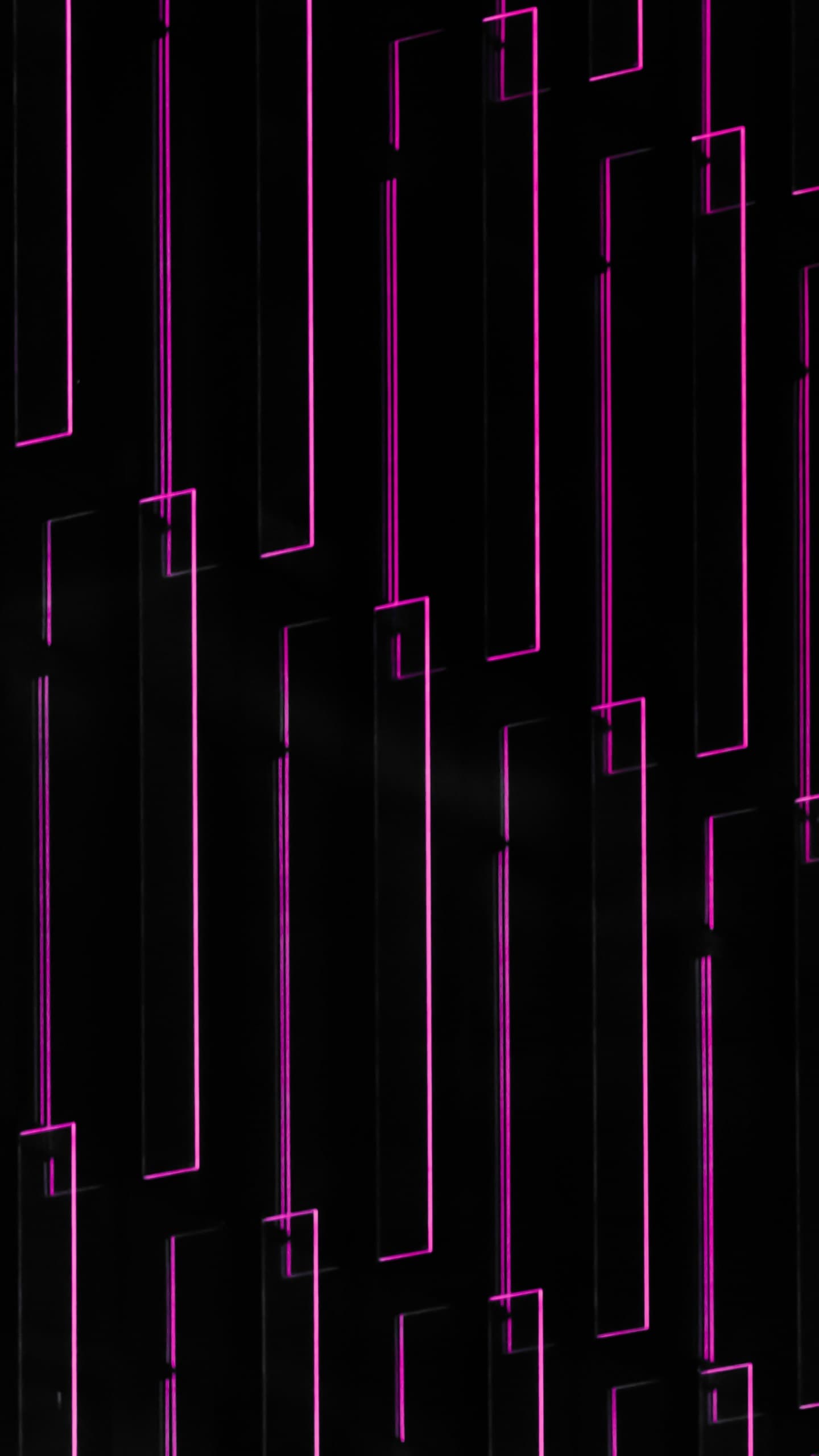 Purple Light Illustration Pattern Black Background Lines 5k x