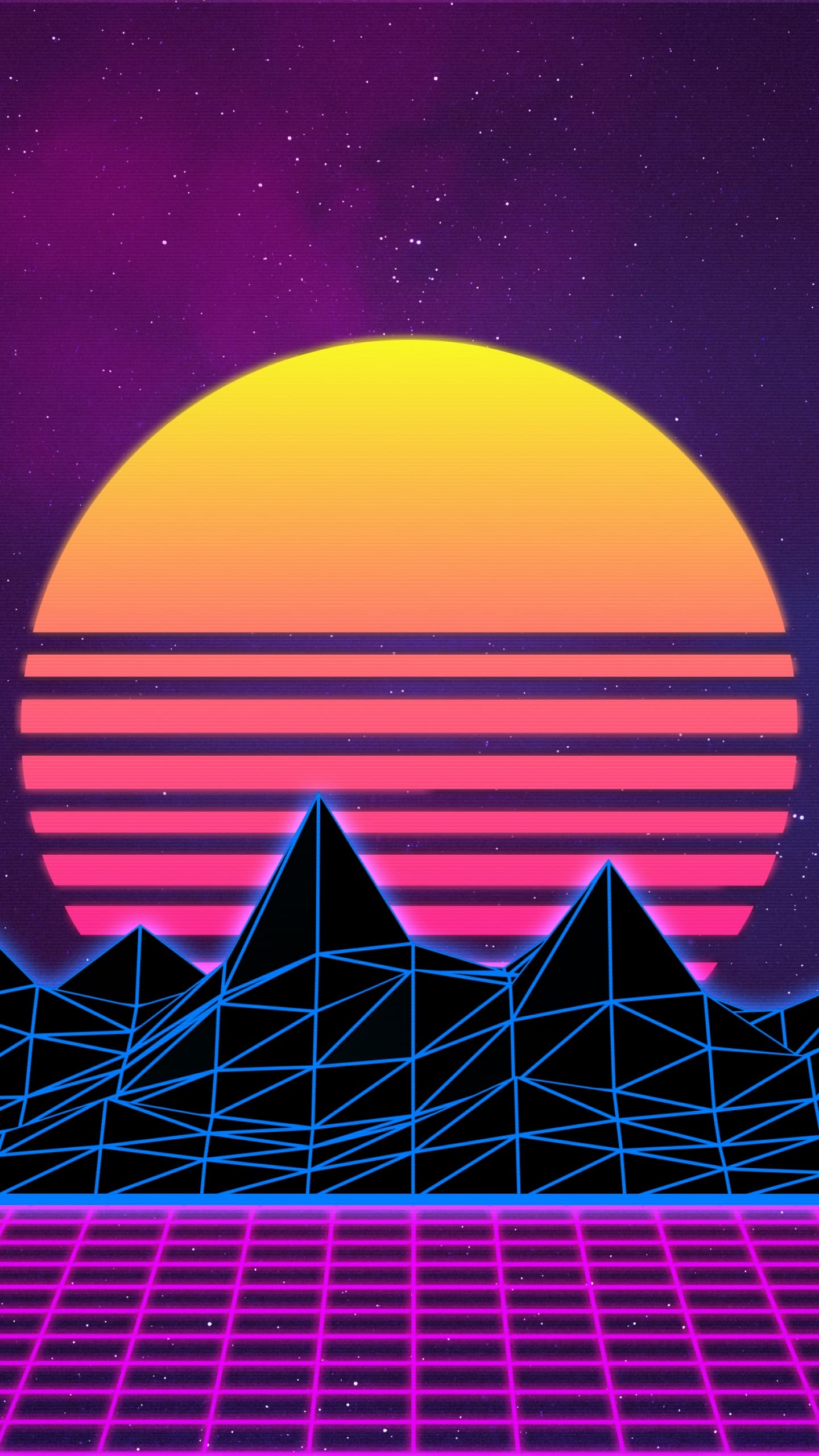 Retrowave Synthwave Vaporwave Digital Art Neon Art Purple x - free HD phone wallpaper for iPhone and Android, 1284x2778