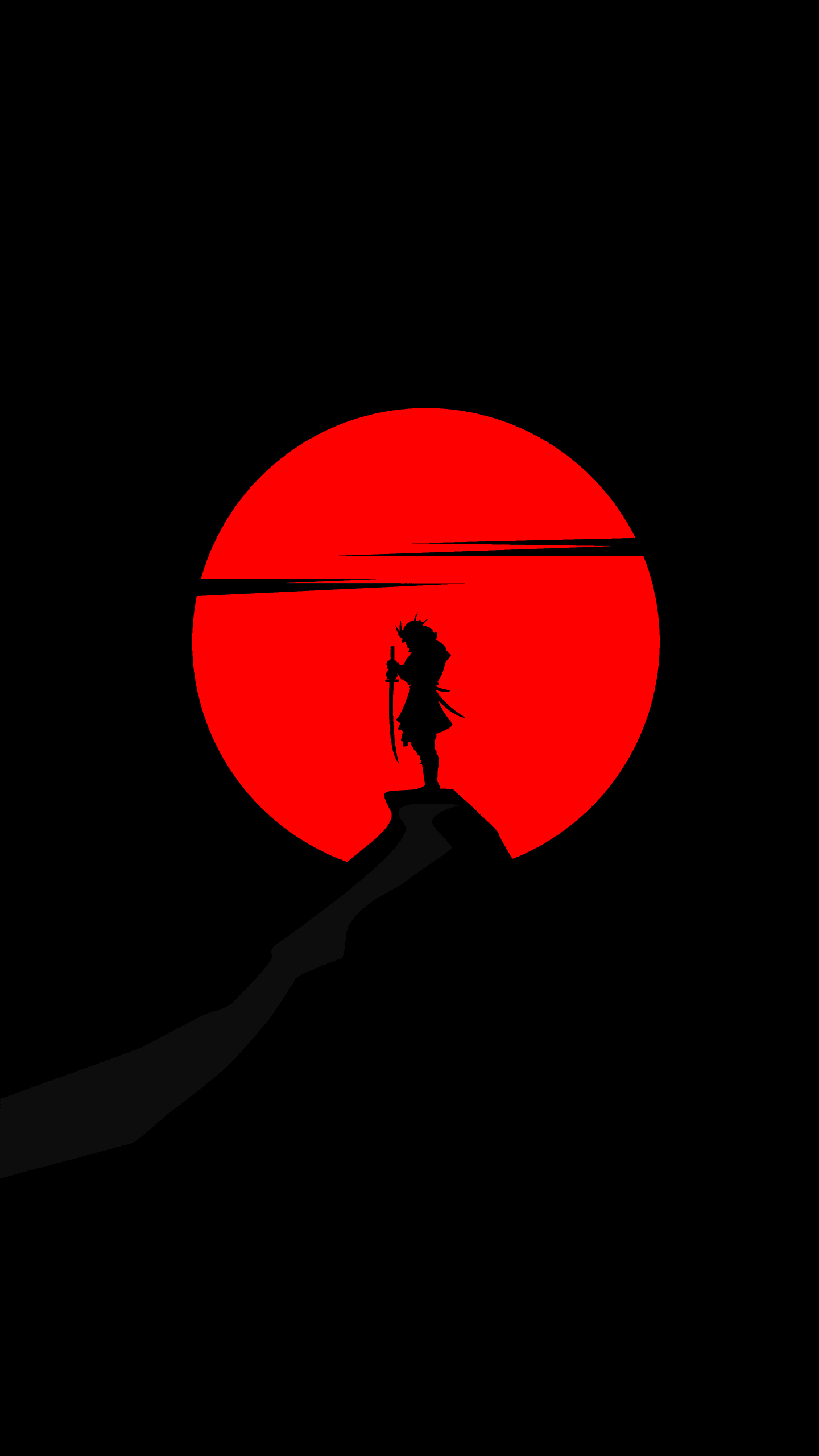 Samurai Katana Warrior Immortal Sun Silhouette Black x - free HD phone wallpaper for iPhone and Android, 1284x2778