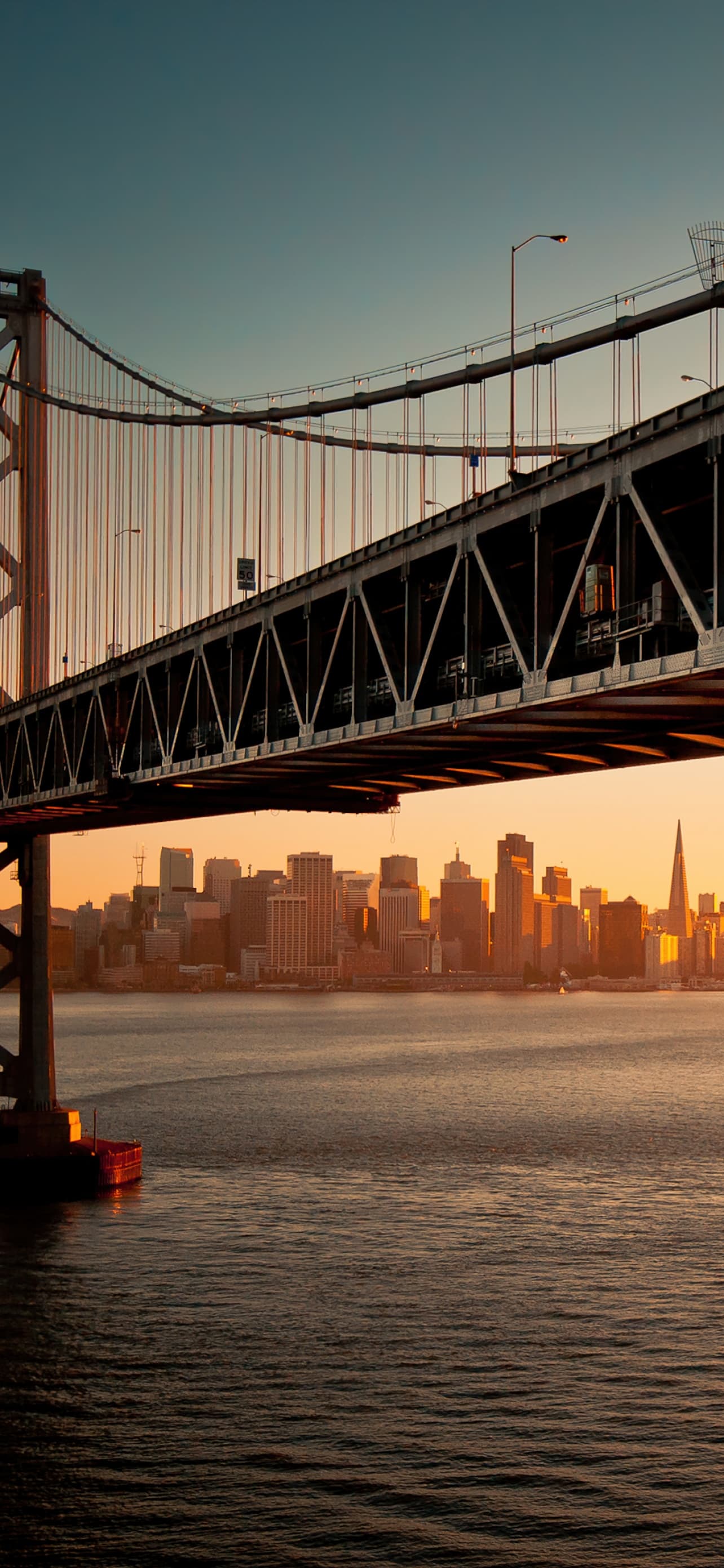 San Francisco Oakland Bay Bridge Downtown San Francisco x - free HD phone wallpaper for iPhone and Android, 1284x2778