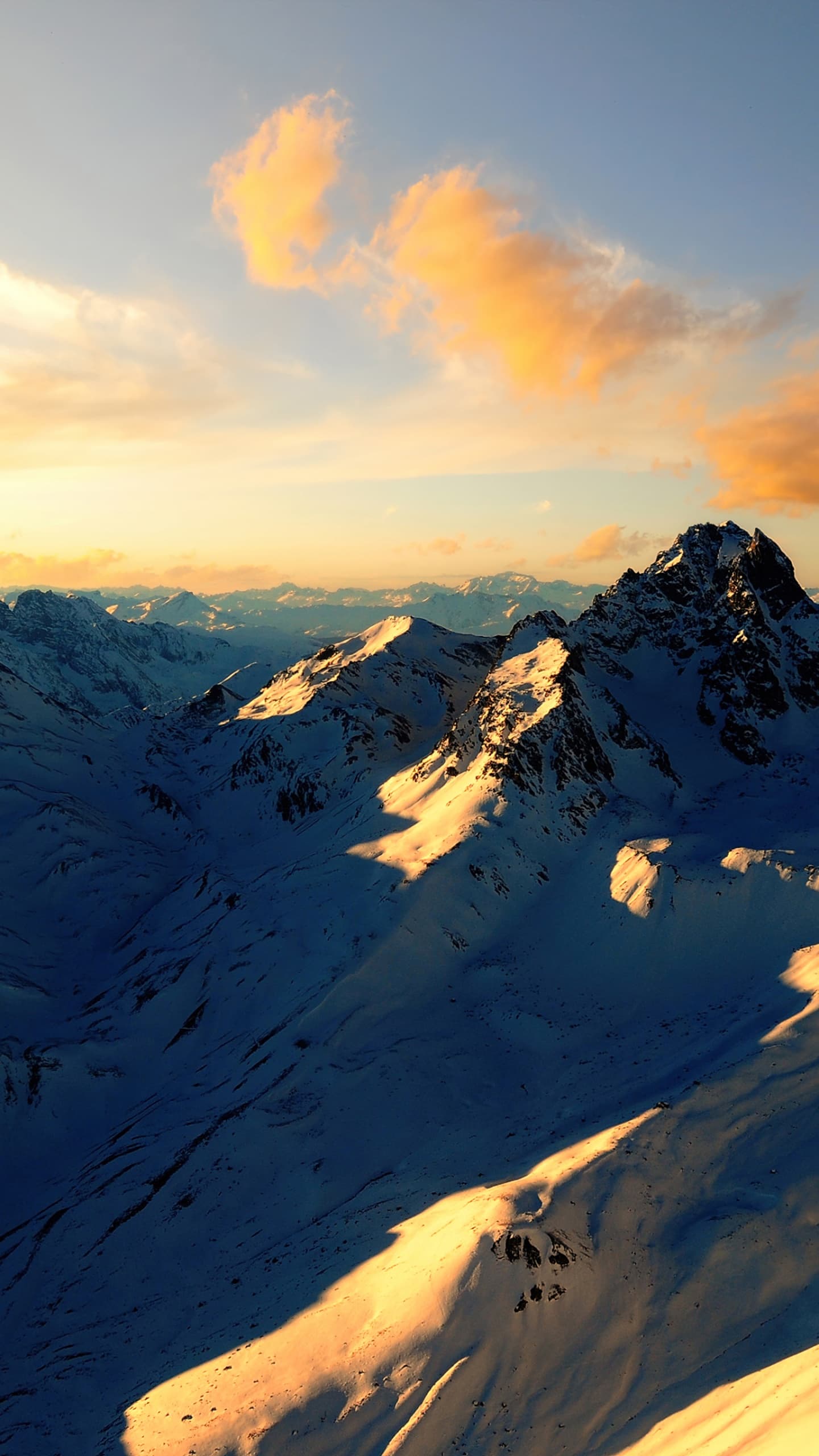 Swis Alps Alps Mountains Aerial View Morning Sunny Day x