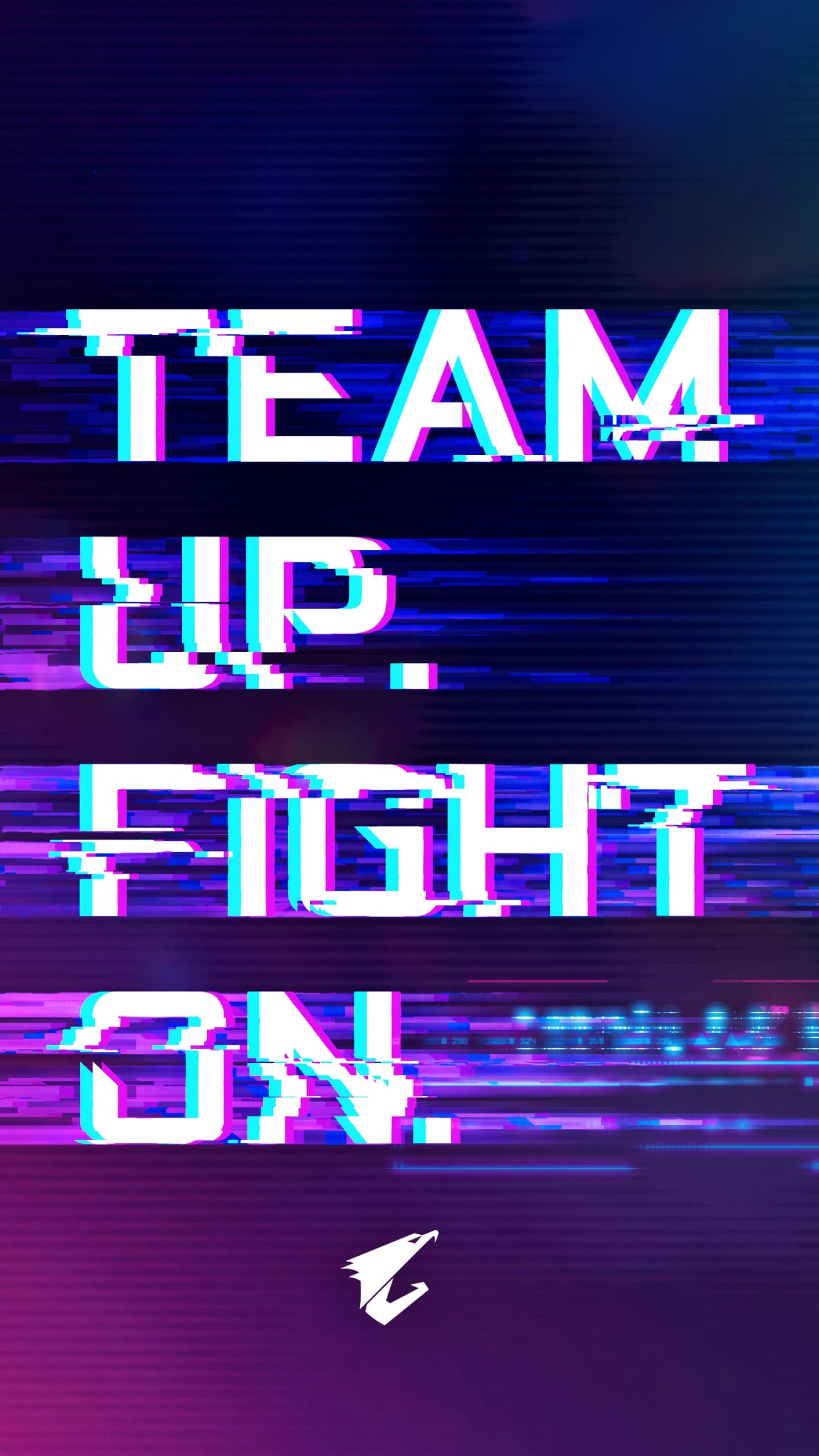 Team Up Fight On Gigabyte Aorus Gaming Cyberpunk Typography x - free HD phone wallpaper for iPhone and Android, 1284x2778