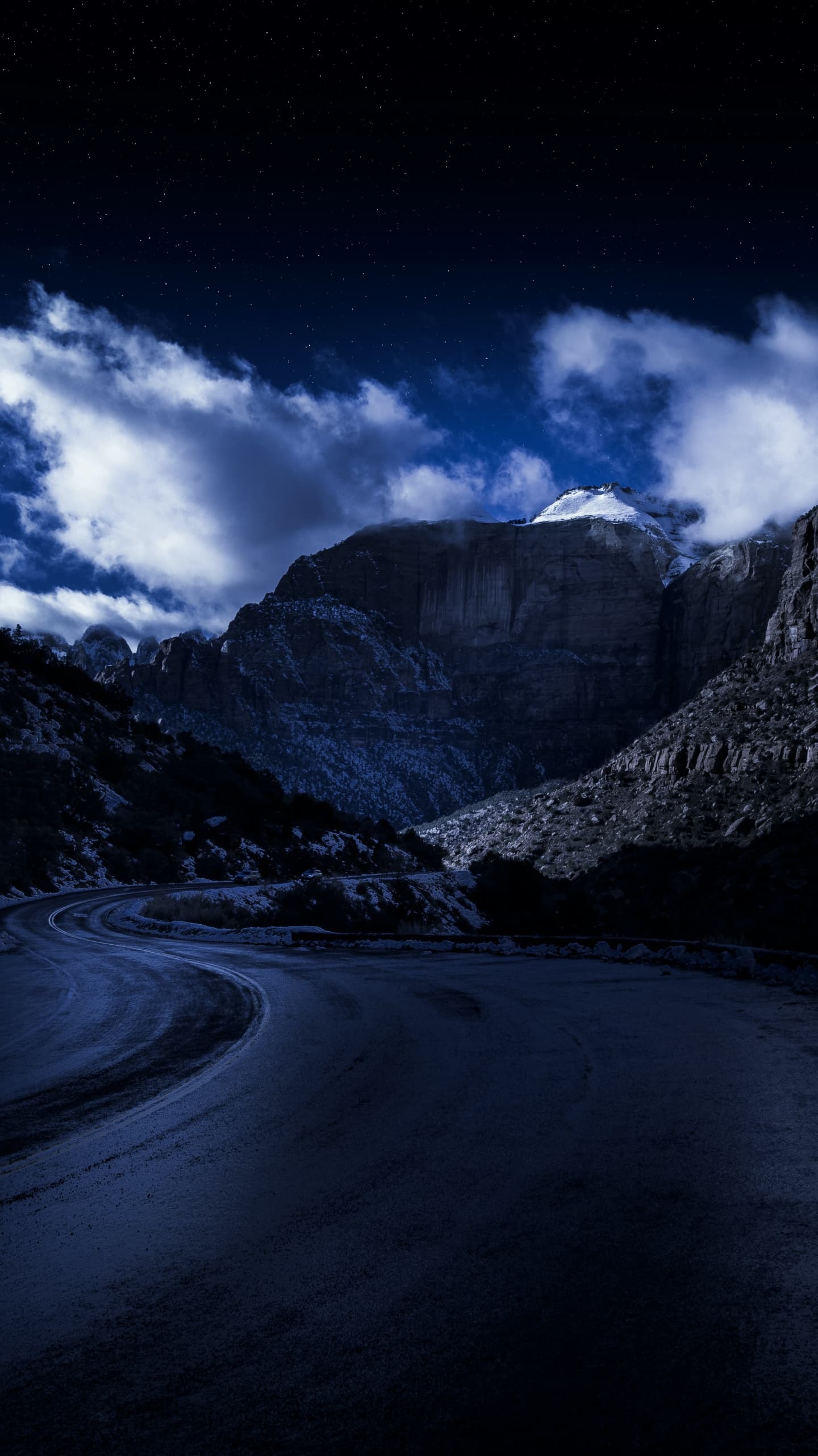 Zion National Park Road Night Rocks Dark 5k 8k x